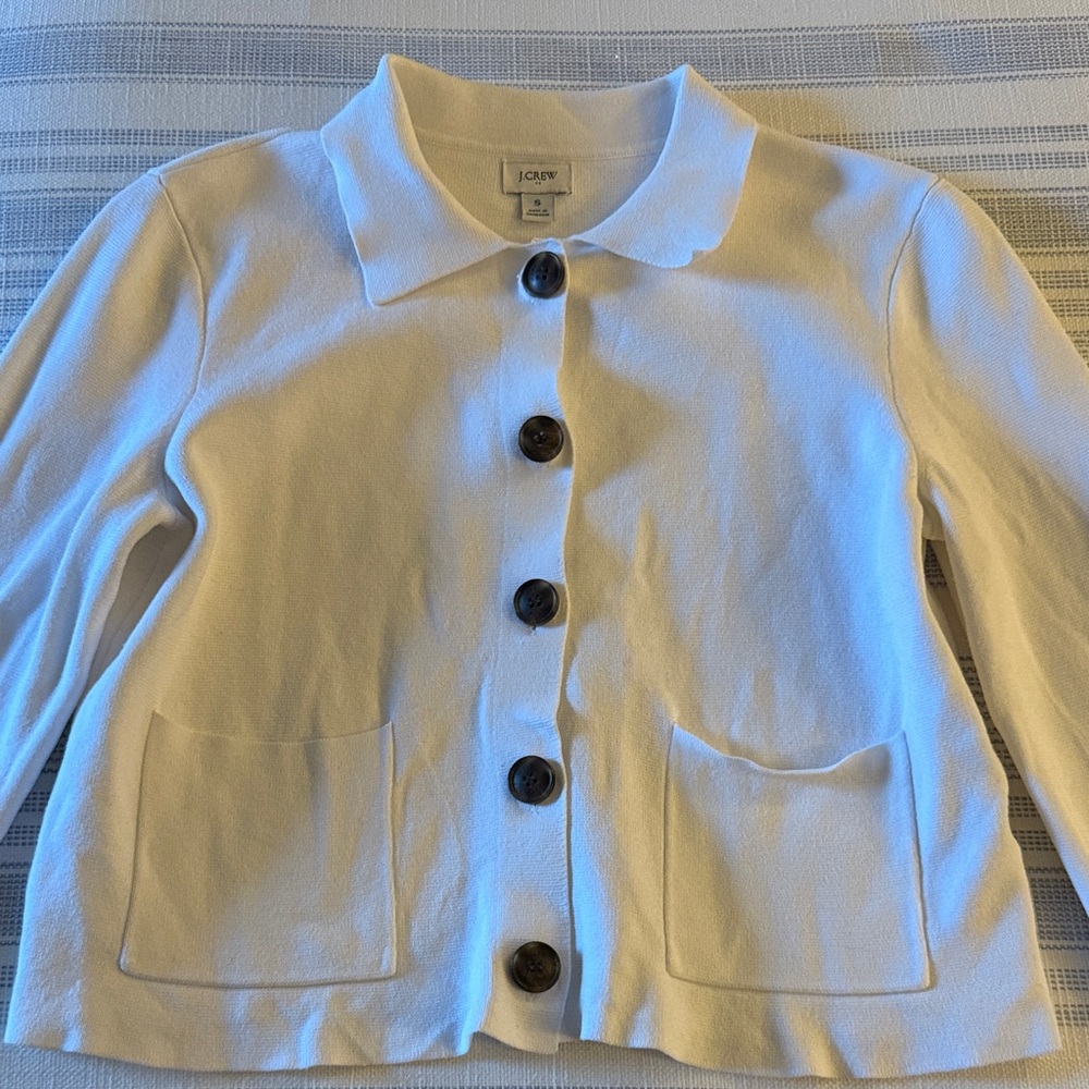 J. Crew women’s  Cream Button-Up Blazer
